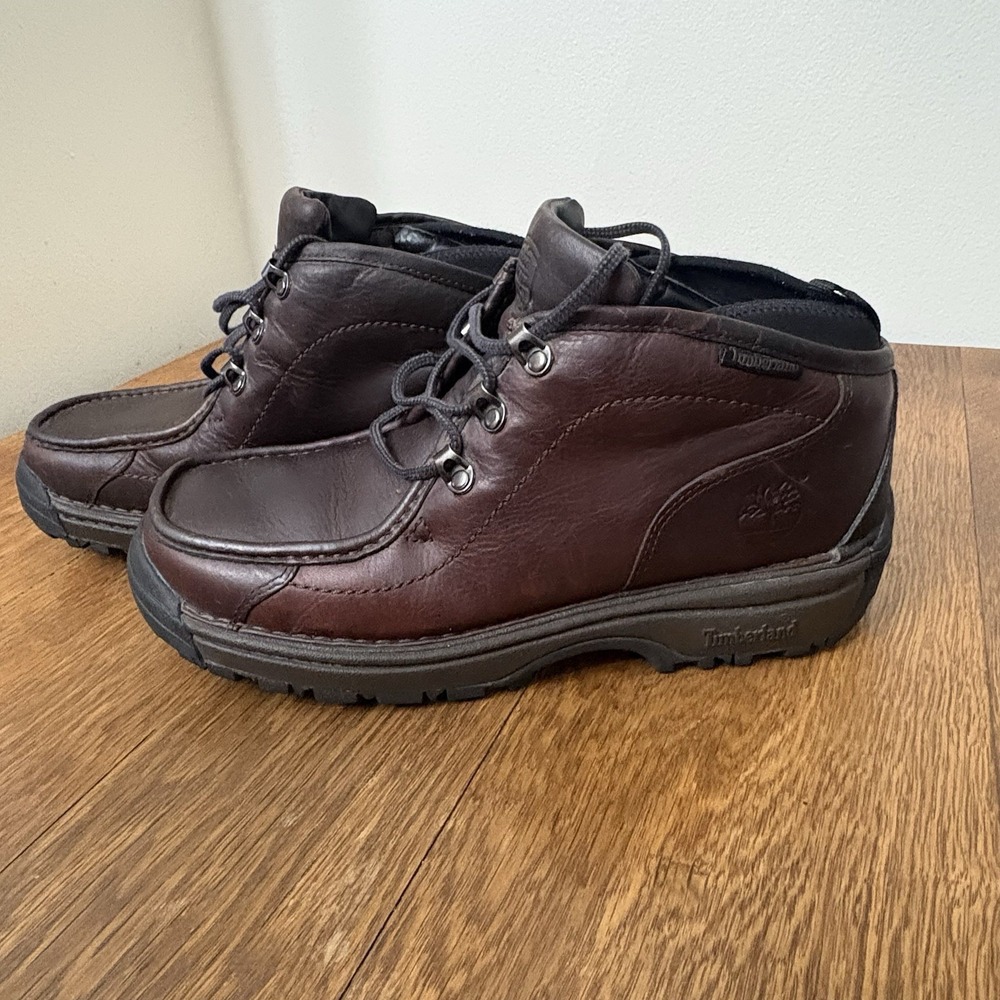Timberland Men's Trek Travel Brown Leather Boots Size 9.5M